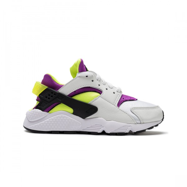 nike women air huarache white neon yellow magenta black