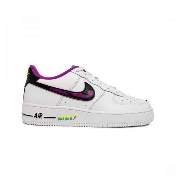 Nike Air Force 1 Lv8 1 Big Kids' Shoes In White/dark Purple Dust/light  Thistle/copa