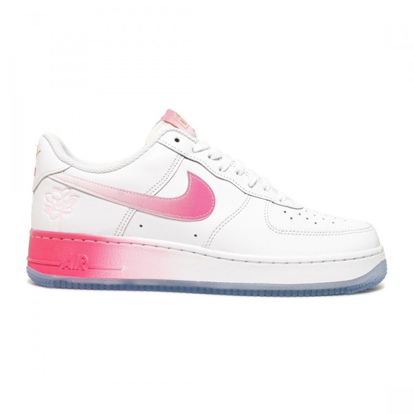 Nike Big Kids Air Force 1 Lv8 (Gs) (white / lotus pink-yellow gold-blue jay)