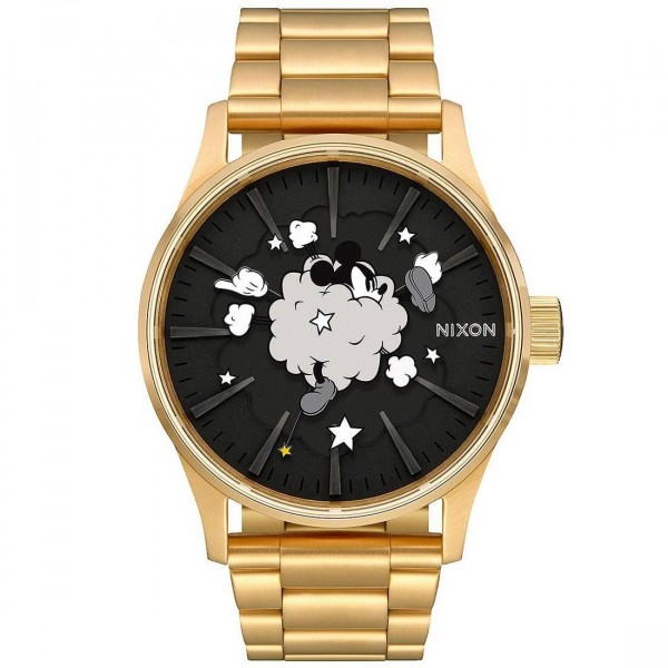 Nixon x Disney Sentry SS Gold Watch Mickey Fight gold black cloud