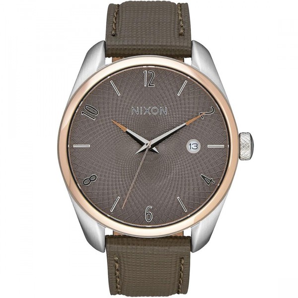 Nixon Bullet Leather Watch gold rose gold taupe