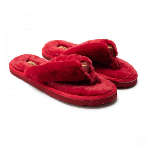 Puma Women Fluff Flip Bx Slippers red persian red team gold