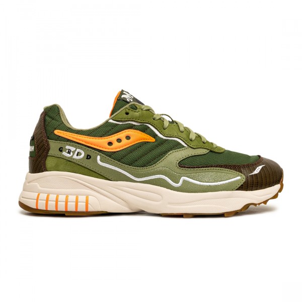 Saucony x Maybe Tomorrow Men 3D Grid Hurricane green orange