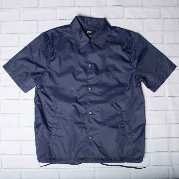 Stussy Men Short Sleeve Coach Jacket navy