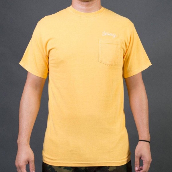 stussy syla tee イエロー tシャツ