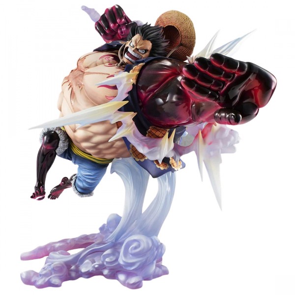 MegaHouse One Piece Portrait of Pirates SA-Maximum Monkey D. Luffy Gear 4th Boundman  Ver. 2 Figure red