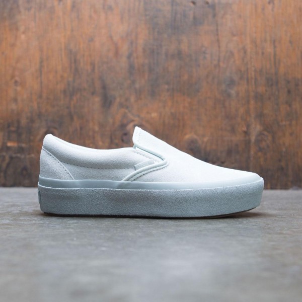 Vans slip on platform suede deals