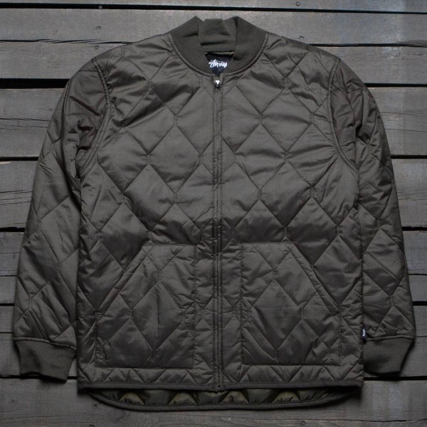 Stussy Men Quilted Military Jacket olive