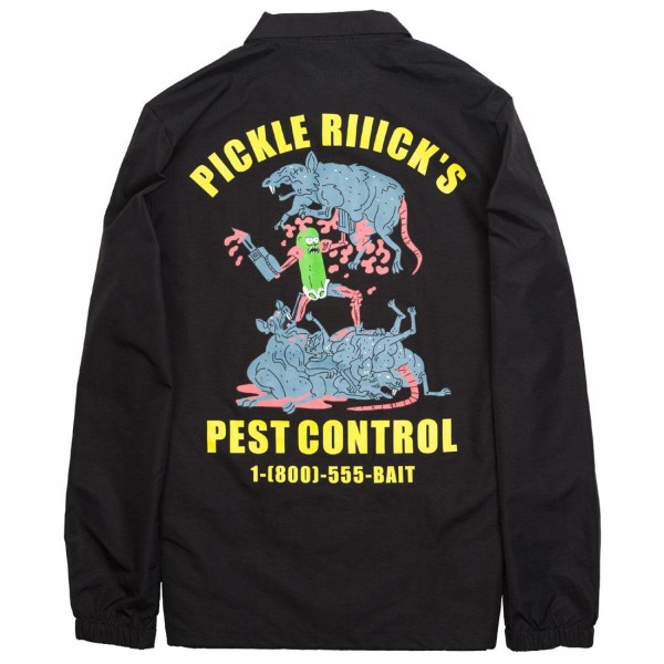 BAIT x Rick And Morty Men Pickle Rick Coaches Jacket black