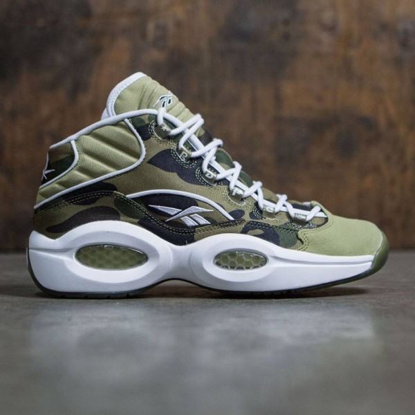Reebok X Bape Men Question Mid camo white
