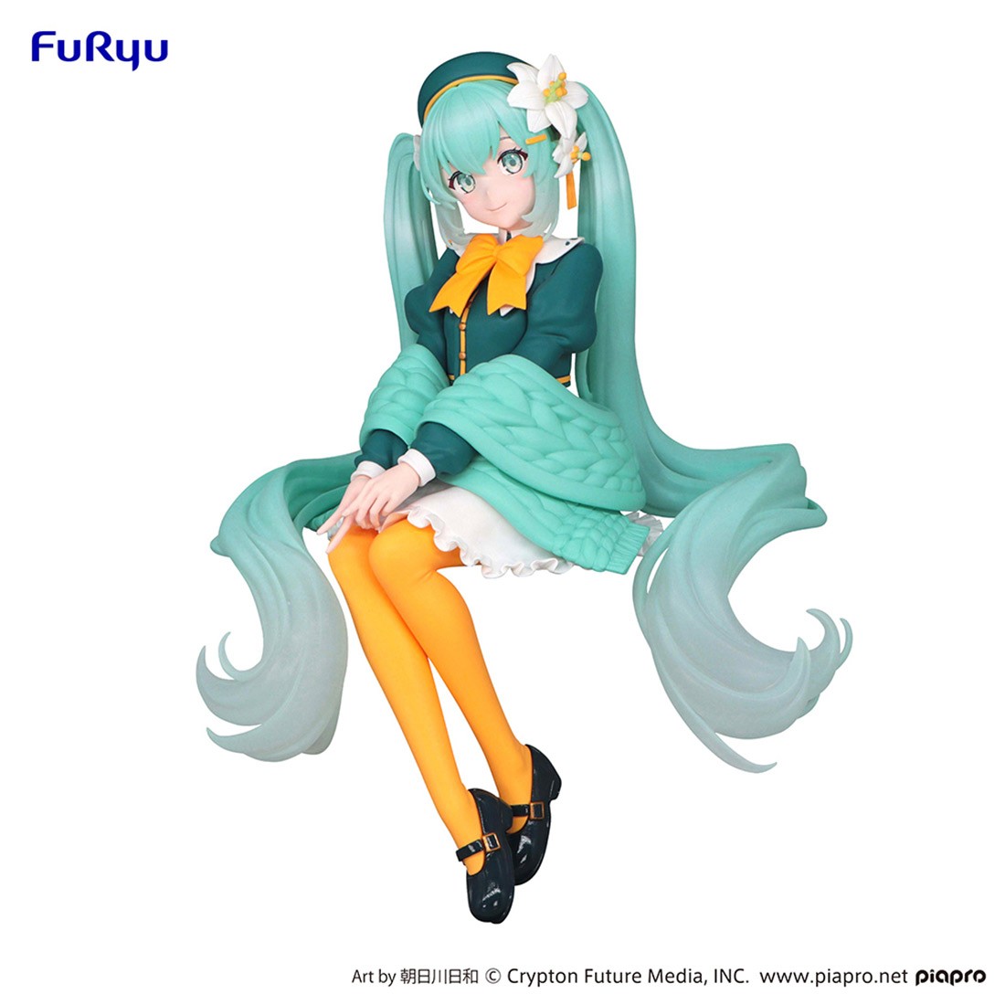 Furyu Hatsune Miku Flower Fairy Lily Noodle Stopper Figure (green)