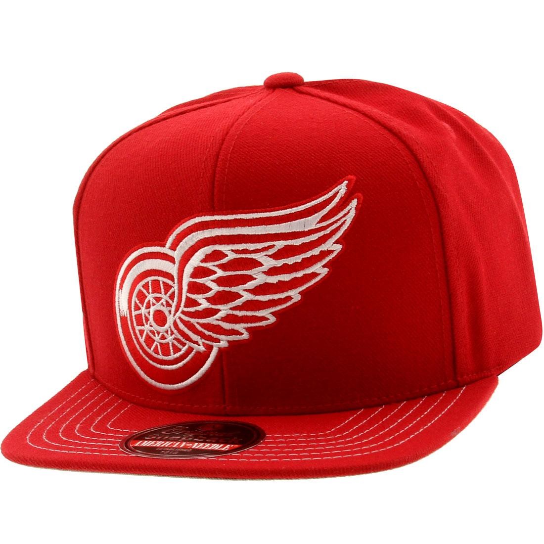 Men's Mitchell & Ness White Detroit Red Wings in Your Face Deadstock Snapback Hat