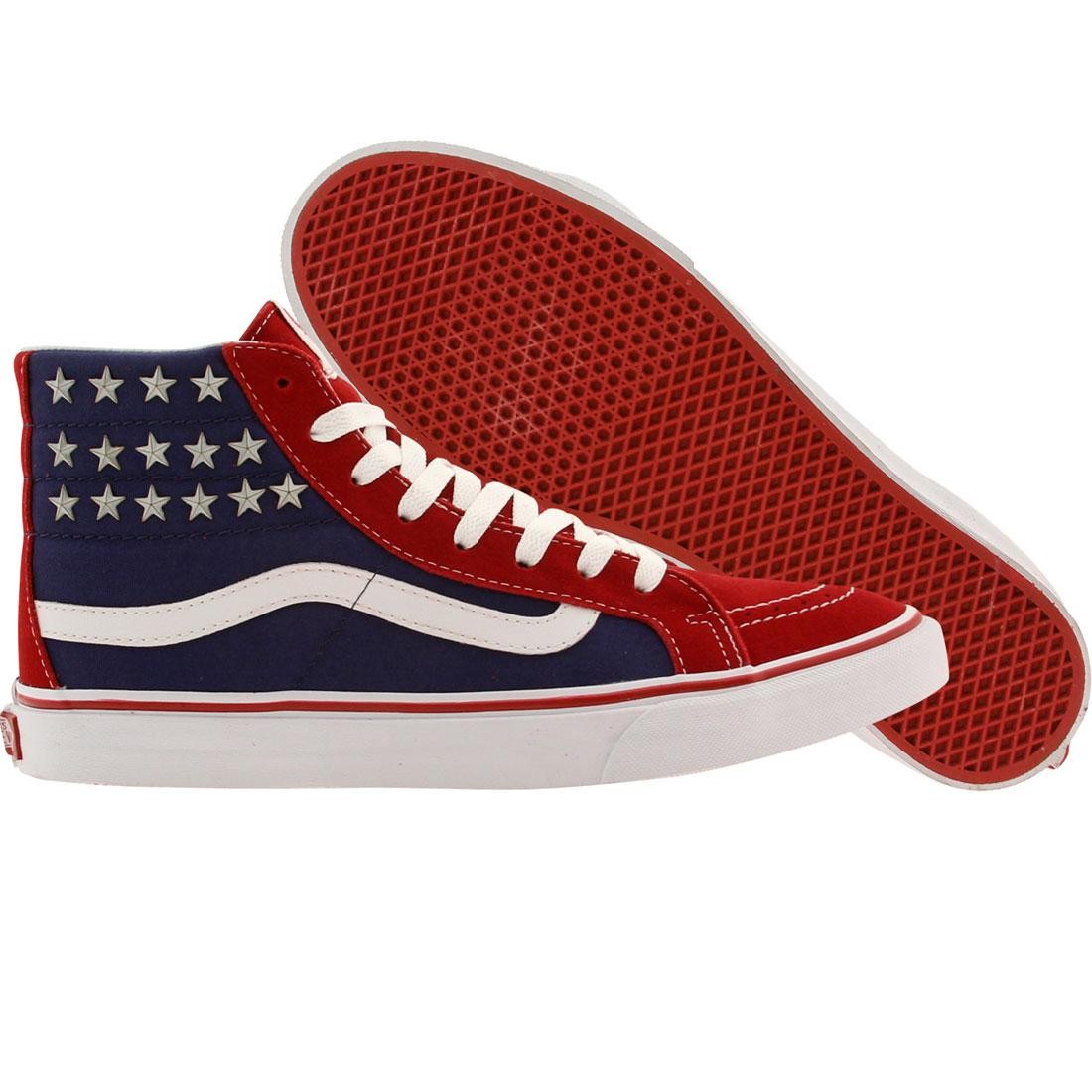 Vans Men Sk8-Hi Slim - Studded Stars (red / blue)