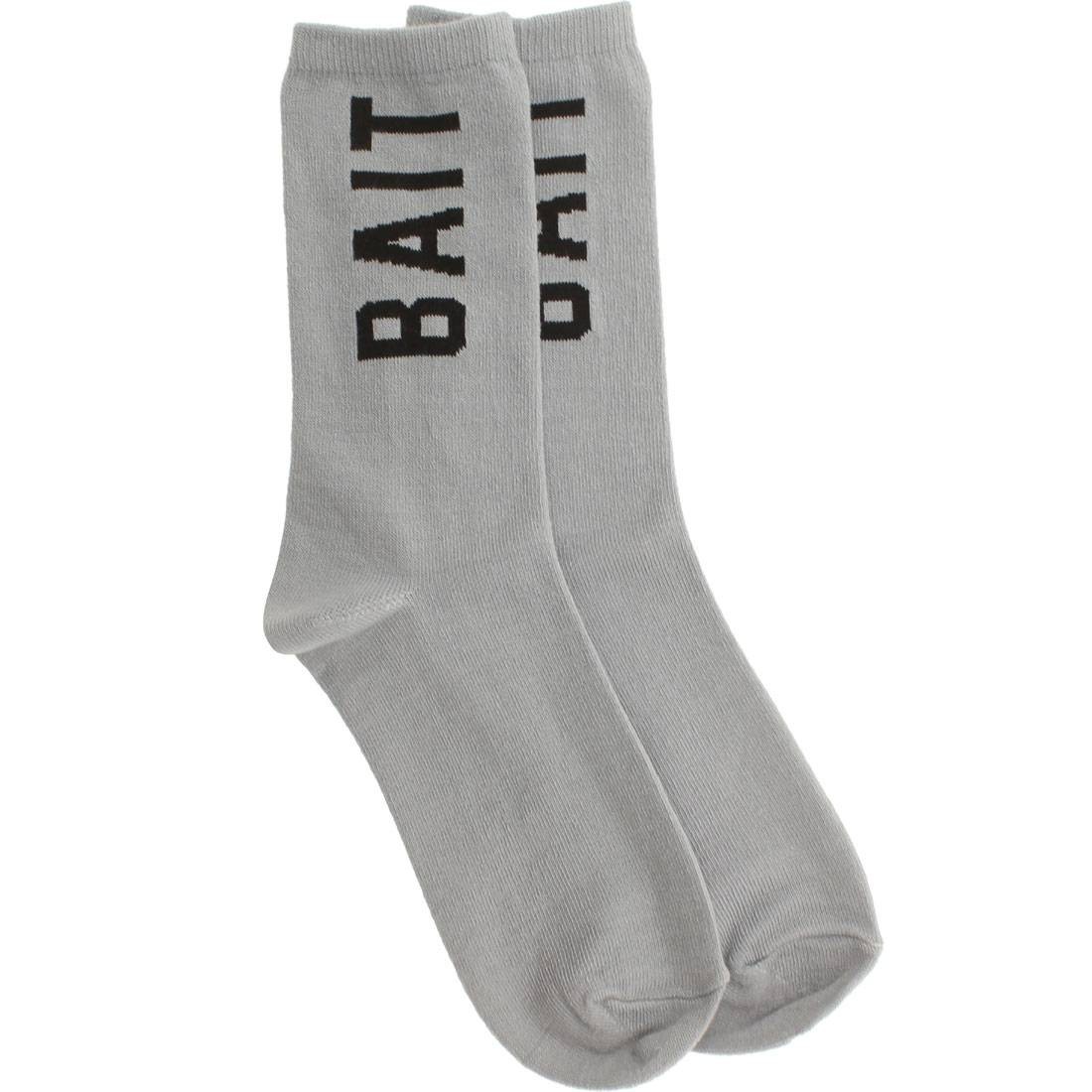 BAIT Logo Lightweight Crew Socks (gray) 1S