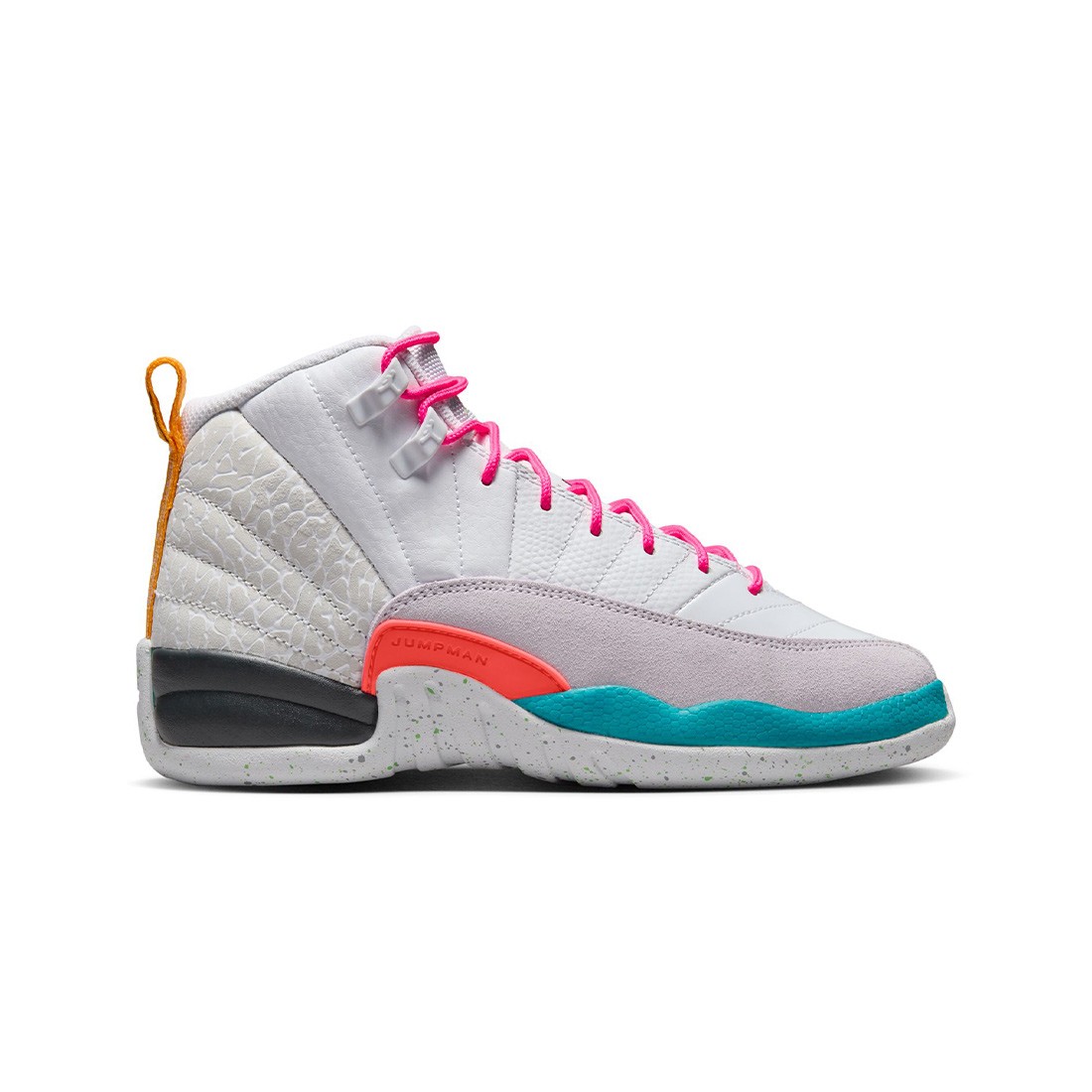 Air Jordan 12 Retro Big Kids (white / vapor green-photon dust)