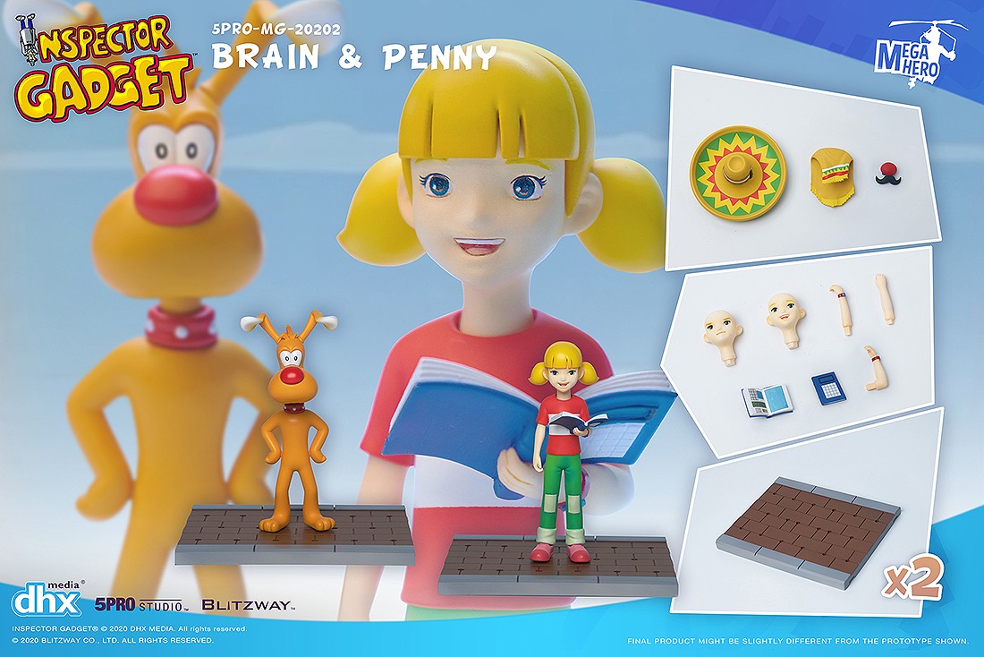 Blitzway 5Pro Studio Mega Hero Inspector Gadget - Brain And Penny Figure (red)