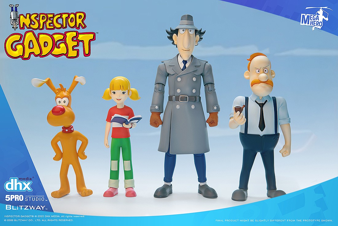 HE preorder Inspector Gadget Mega Hero Action Figures Set DELUXE BLITZWAY 