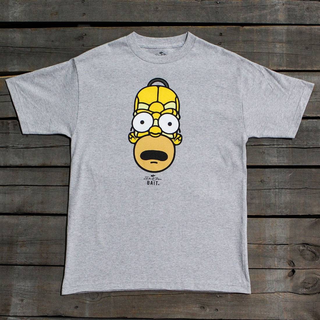 BAIT x David Flores Men Homer Simpson Tee (gray / heather grey)