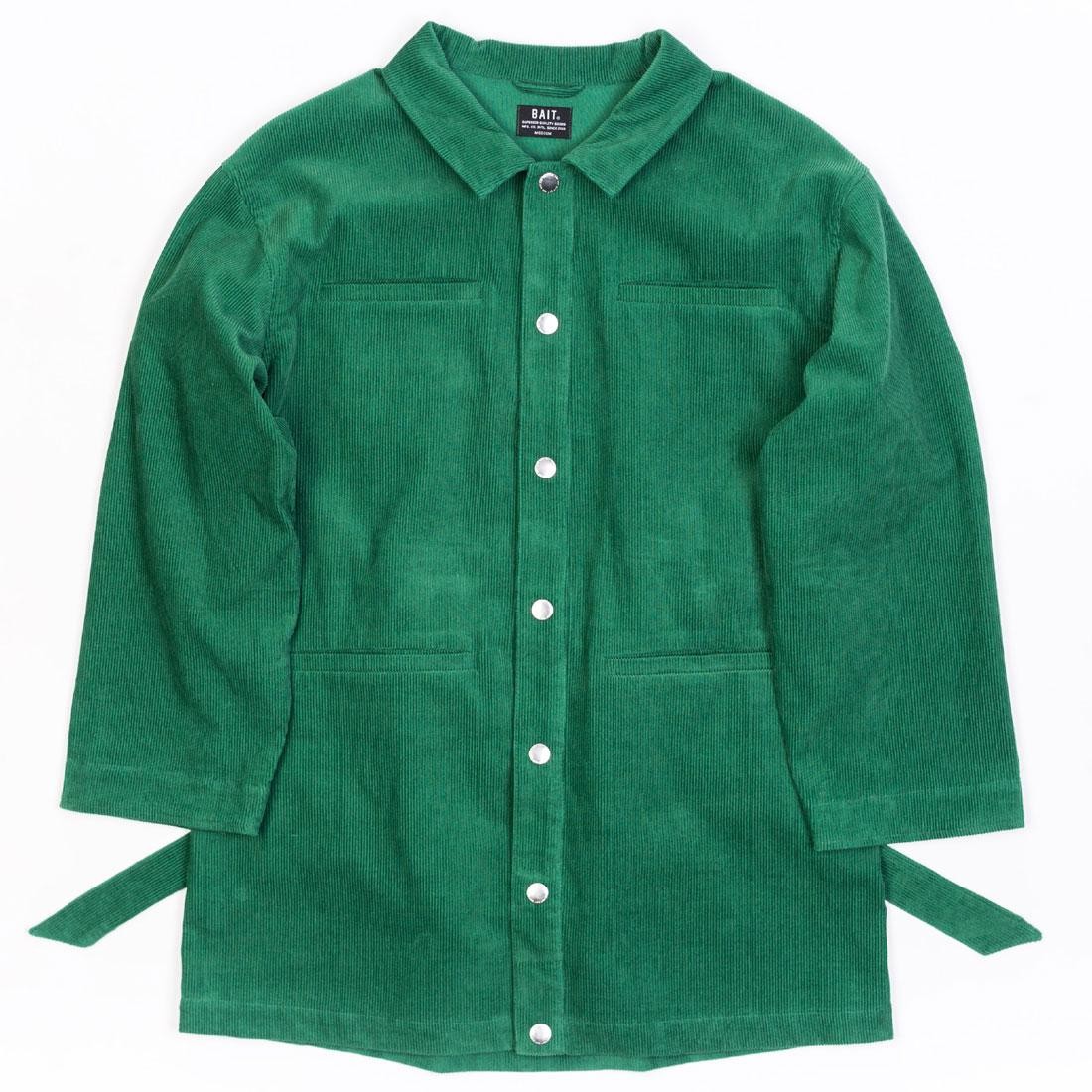 BAIT Unisex Corduroy Longline Jacket (green / kelly)
