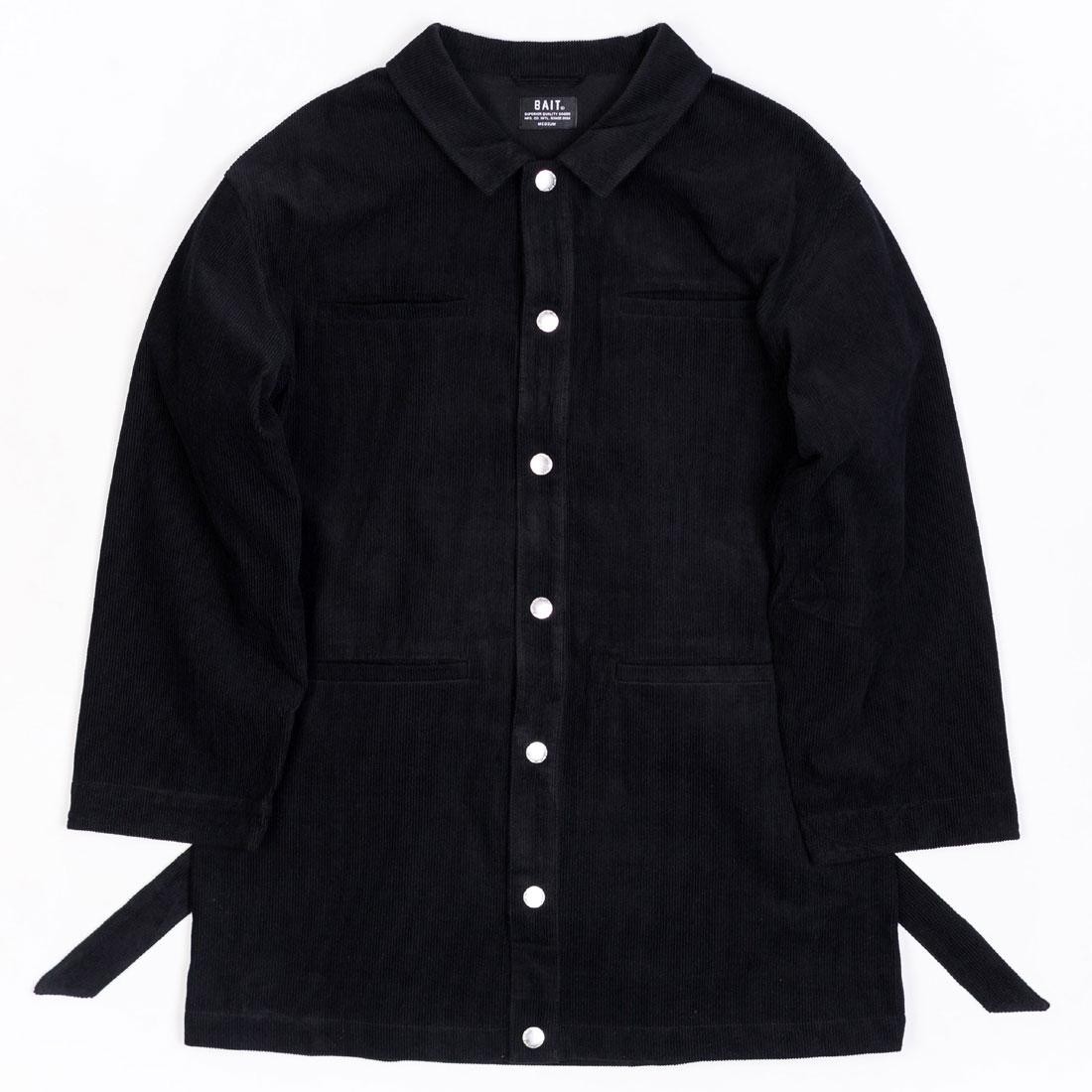 BAIT Unisex Corduroy Longline Jacket black