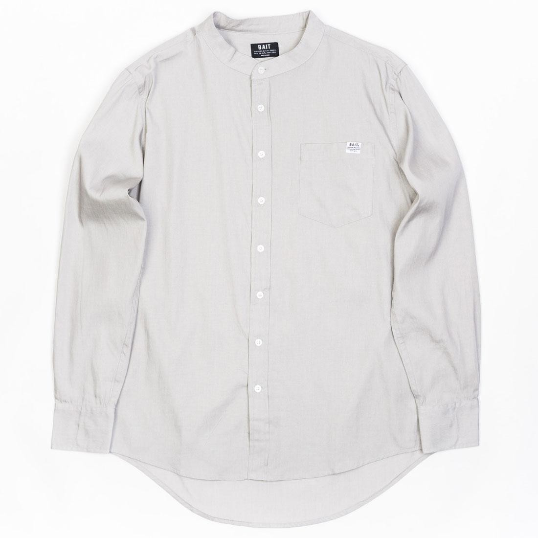 Cheap Urlfreeze Jordan Outlet Men Mandarin Collar Button Up Lang shirt (khaki)