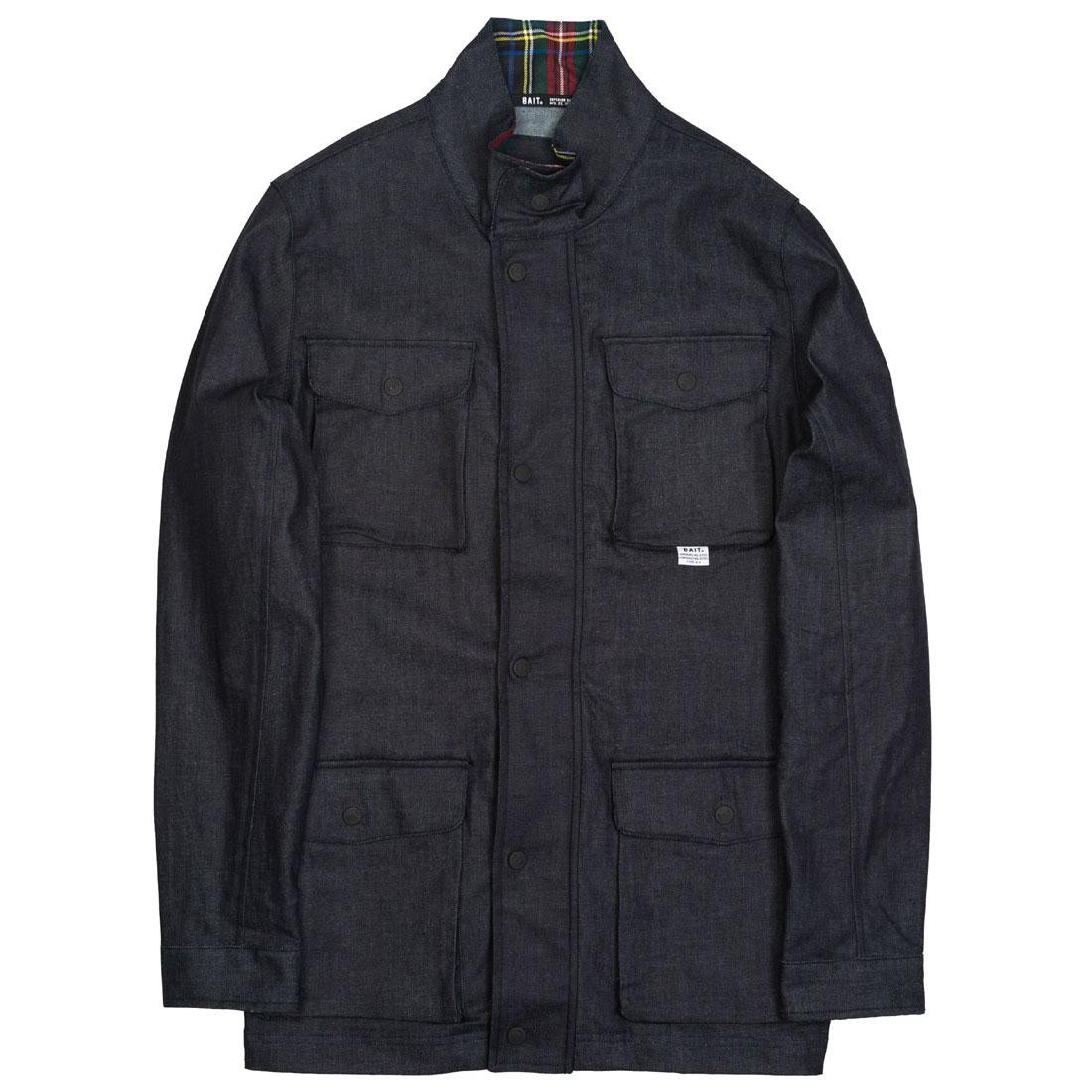 Cheap Cerbe Jordan Outlet Men Denim Plaid Jacket (navy / blue)