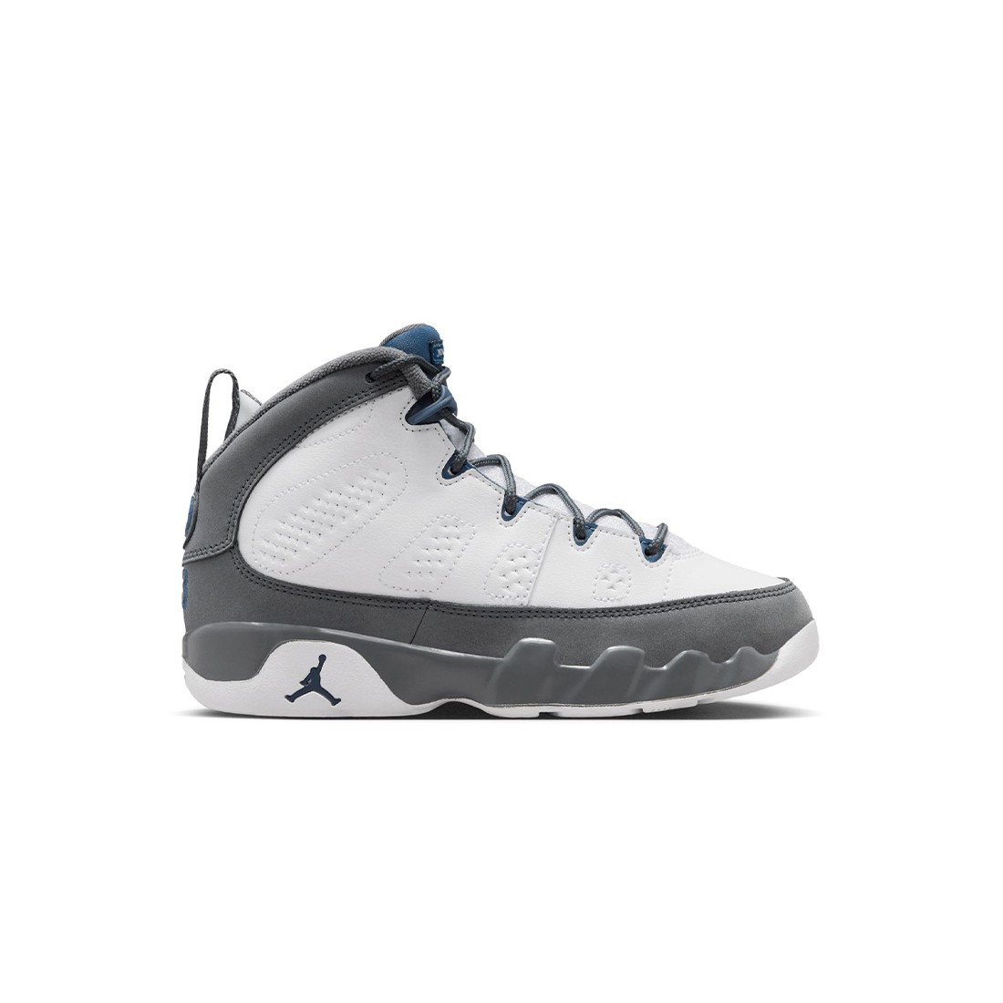 Jordan Little Kids 9 Retro (white / french blue-flint grey)