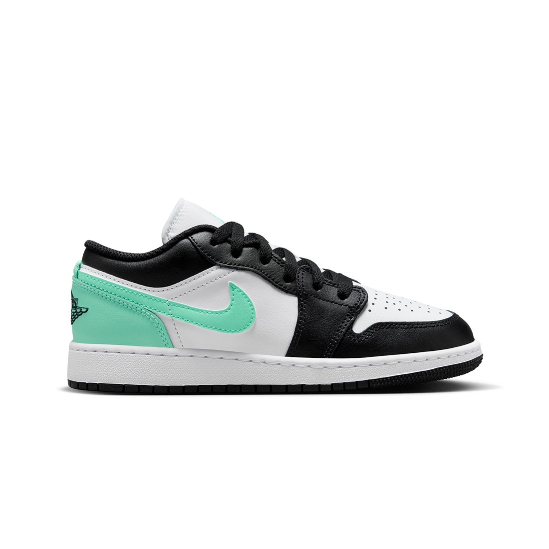 Air Jordan 1 Low Big Kids white black green glow