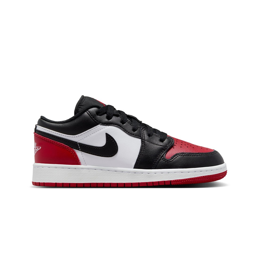 Air RED-WHITE jordan 1 Low Big Kids (white / black-varsity red-white)