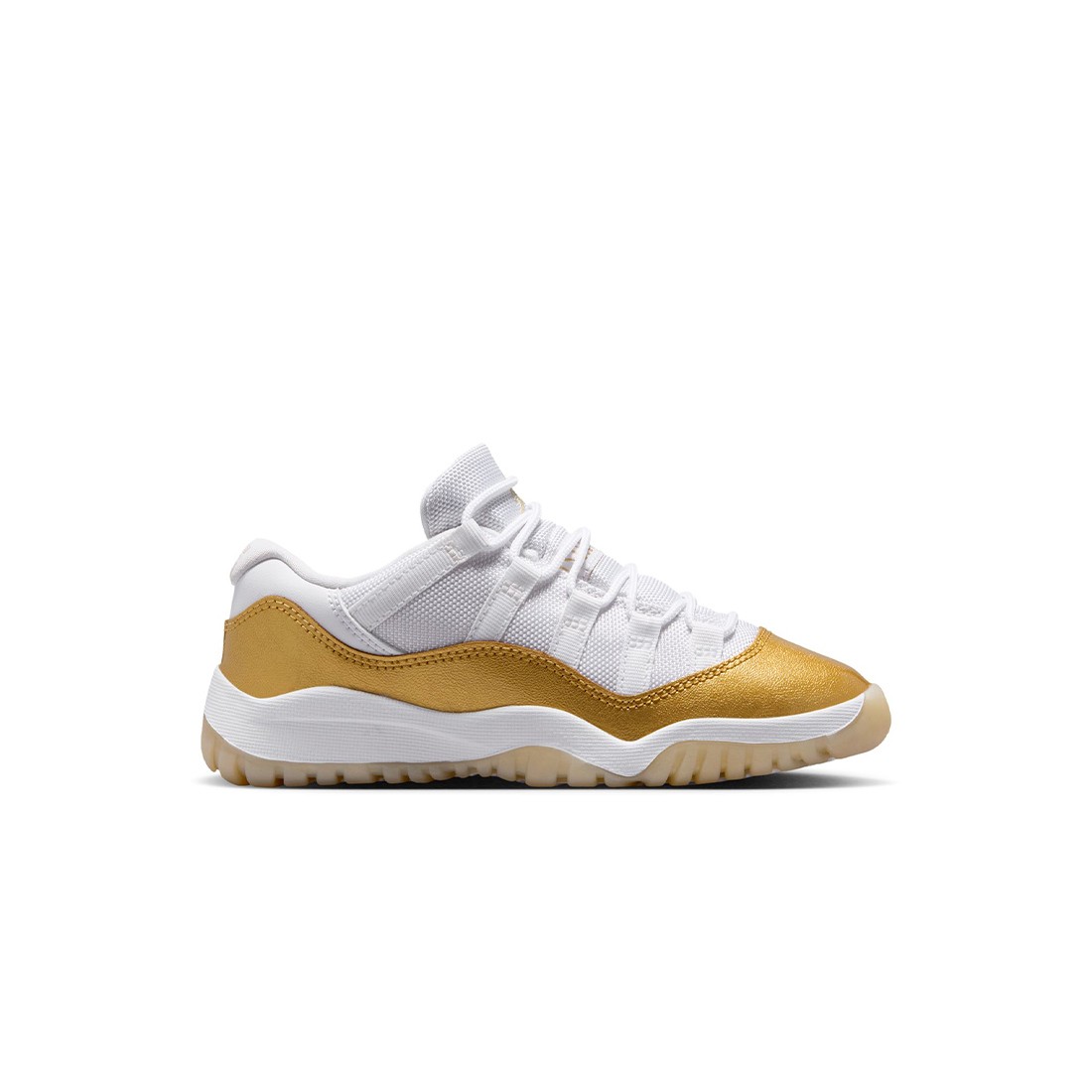 Jordan Little Kids 11 Retro Low (white / metallic gold-team gold)