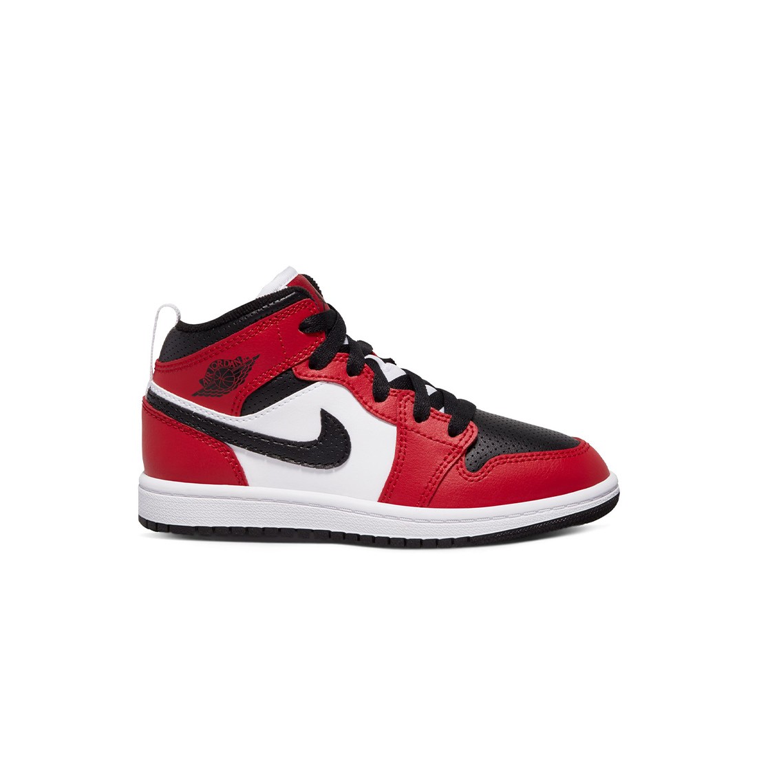 Jordan Little Kids 1 Mid (black / black-gym red)