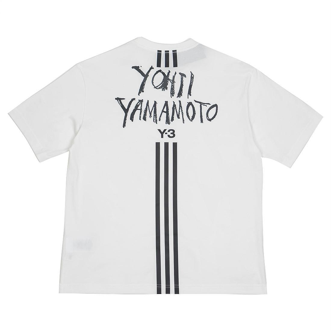 Adidas Y-3 Men Signature Graphic Sleeve Tee white