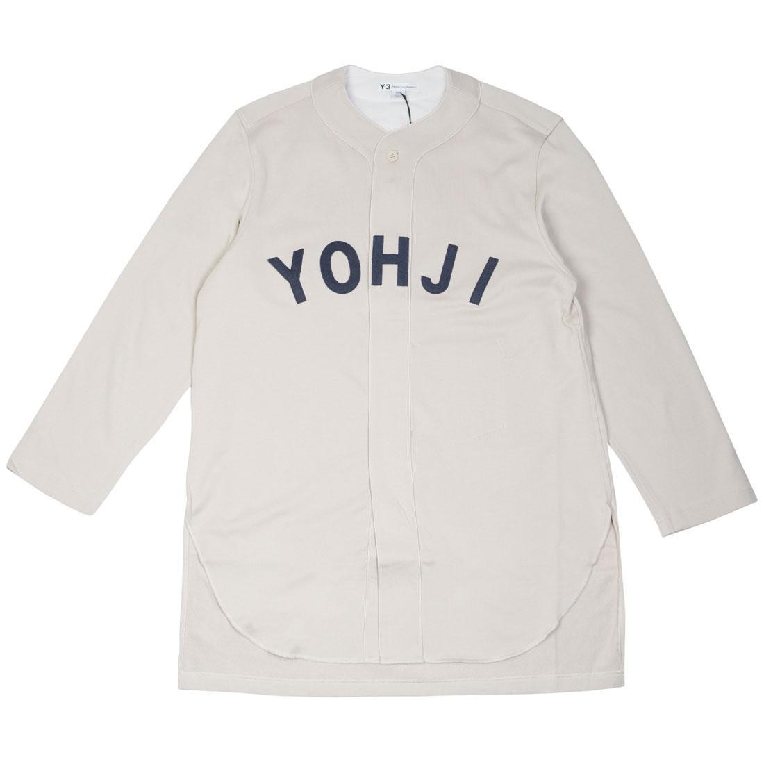 Adidas Y-3 Men FT Yohji Letters Baseball Shirt (beige / ecru / legend ink)