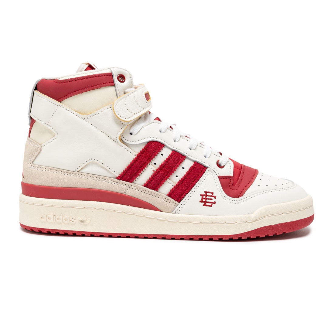 Adidas x Eric Emanuel x Midnight Madness Men Forum 84 High Indiana University Bloomington white cloud white team victory red cream white