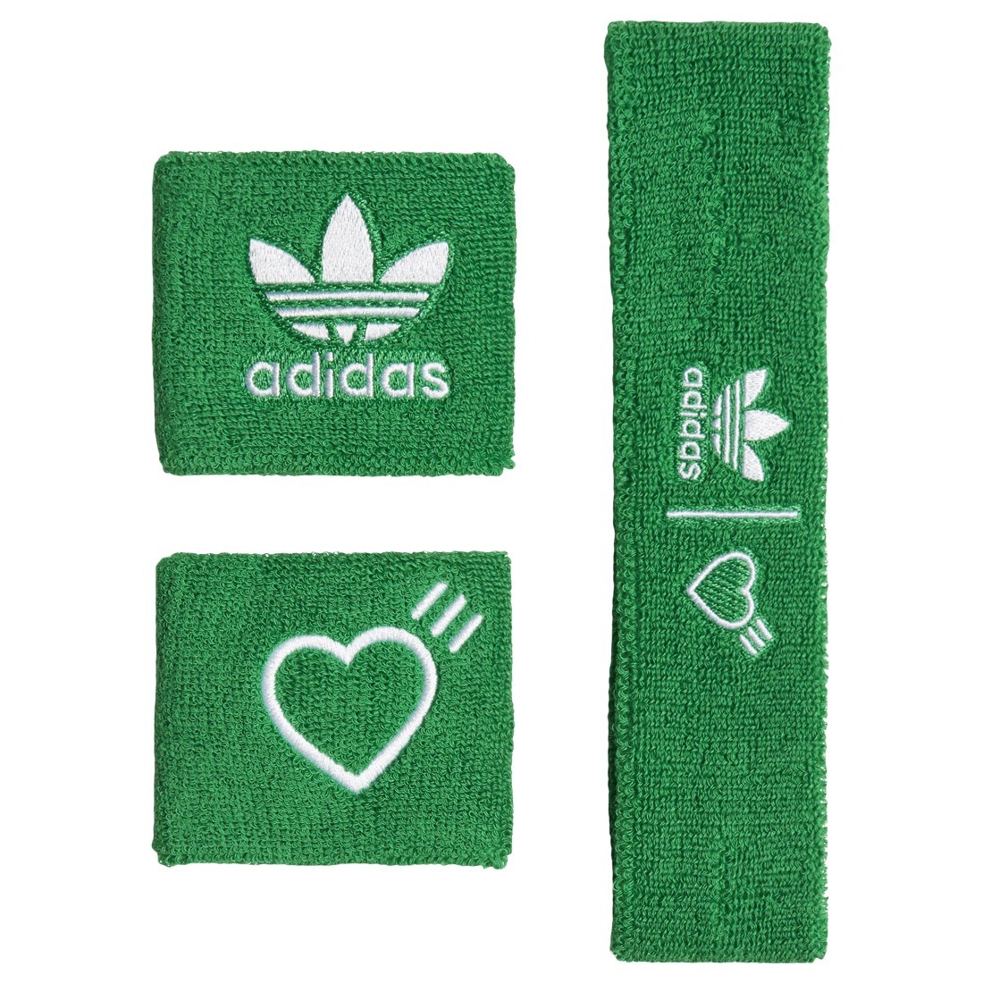Adidas x Human Made Wristbands And Headband (green / white)