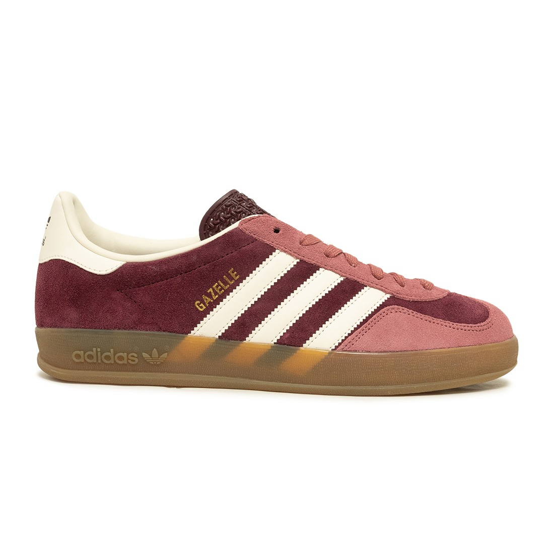 Adidas Men Gazelle Indoor (brown / maroon / footwear white / preloved crimson)