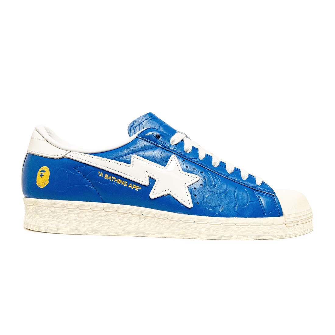 Adidas x Bape Unisex Superstar V (blue / footwear white / off white)