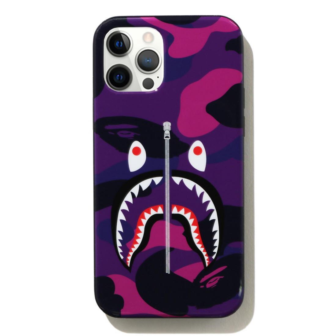 A Bathing Ape Color Camo Shark iPhone 12 / 12 Pro Case (purple)