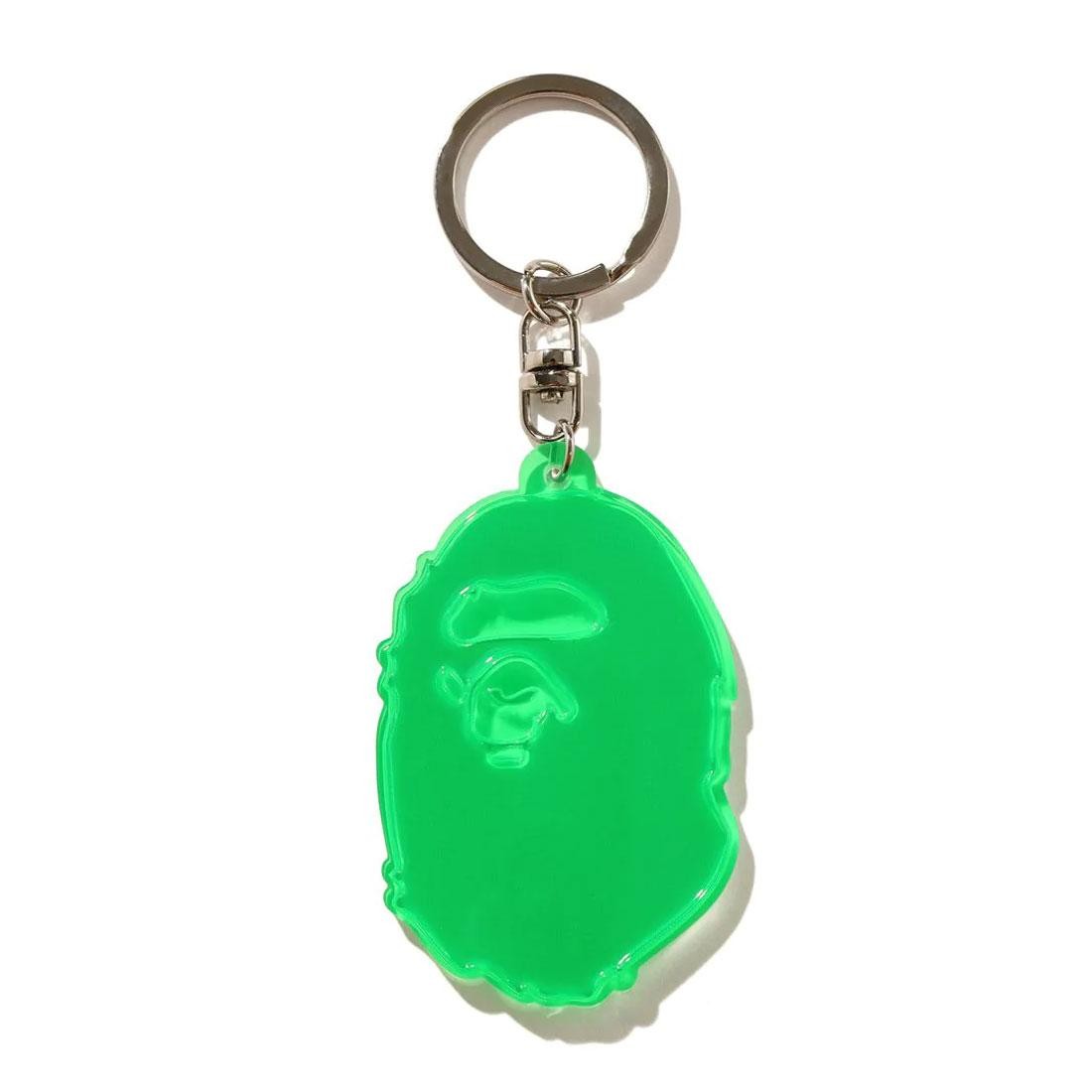 A Bathing Ape Ape Head Reflective Keychain (green)