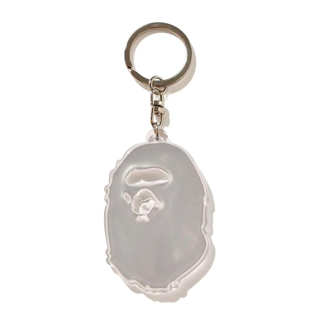 A Bathing Ape Ape Head Reflective Keychain (white)