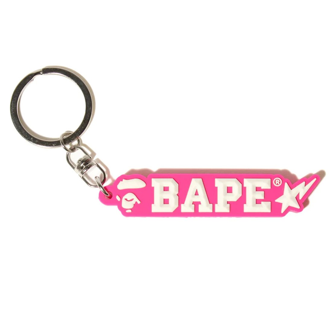 A Bathing Ape Bape Rubber Keychain (pink)