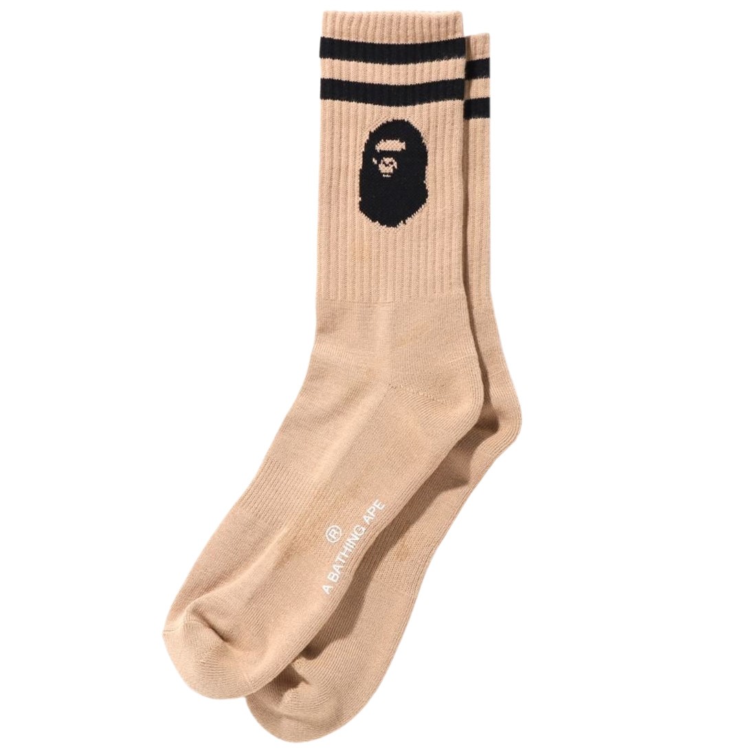 A Bathing Ape Men Ape Head Socks (beige)