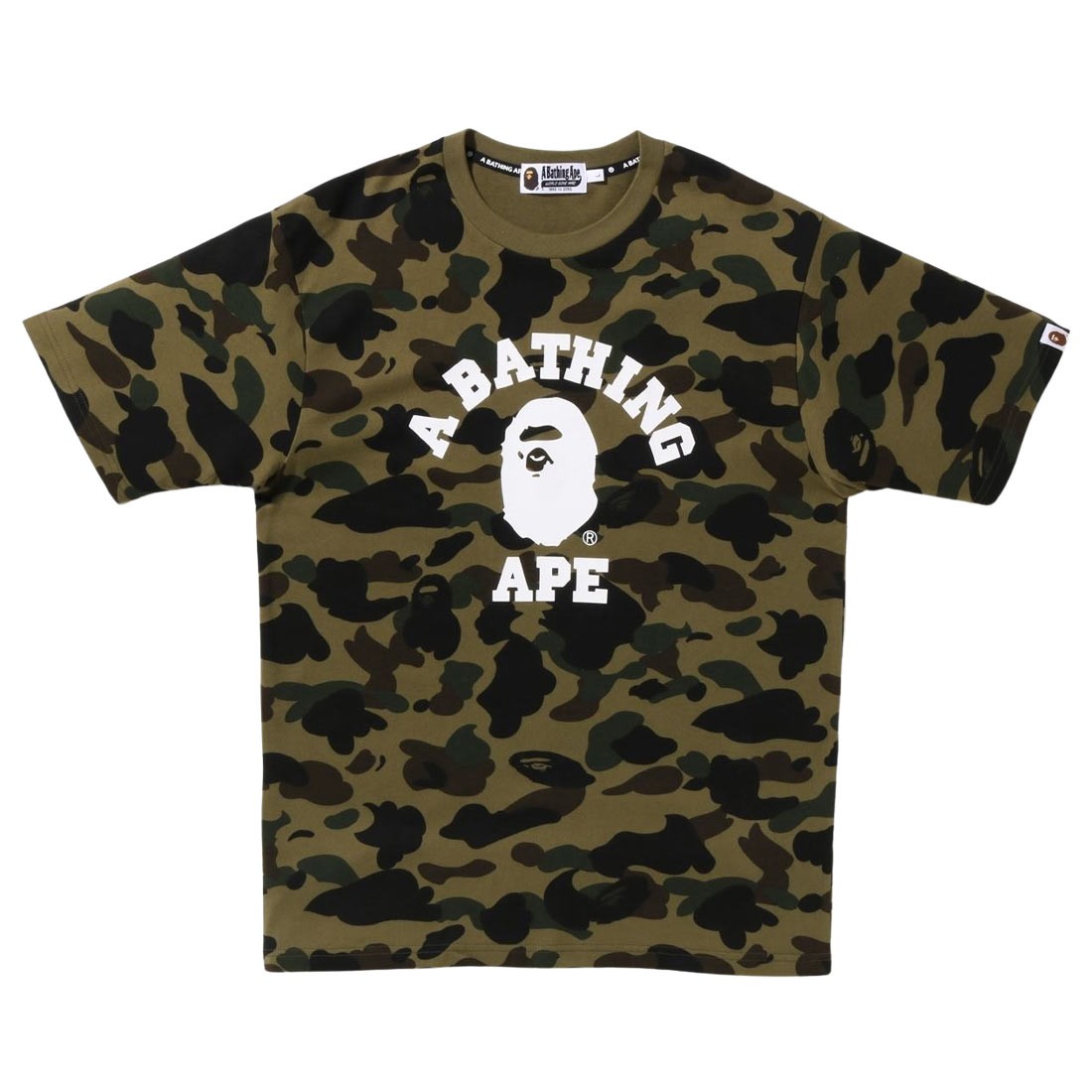 A Bathing Ape Men 1st Camo College Tee (green)