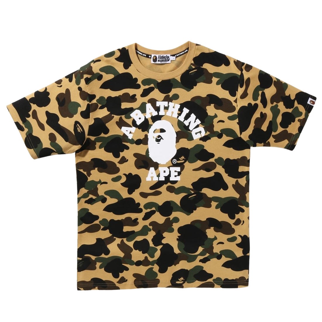 A Bathing Ape Men 1st Camo College Tee (yellow)