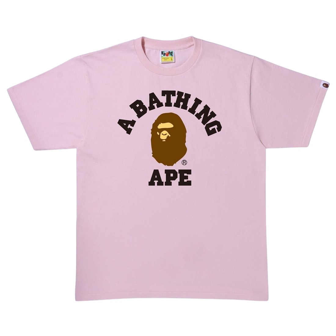A Bathing Ape Men College Tee (pink)