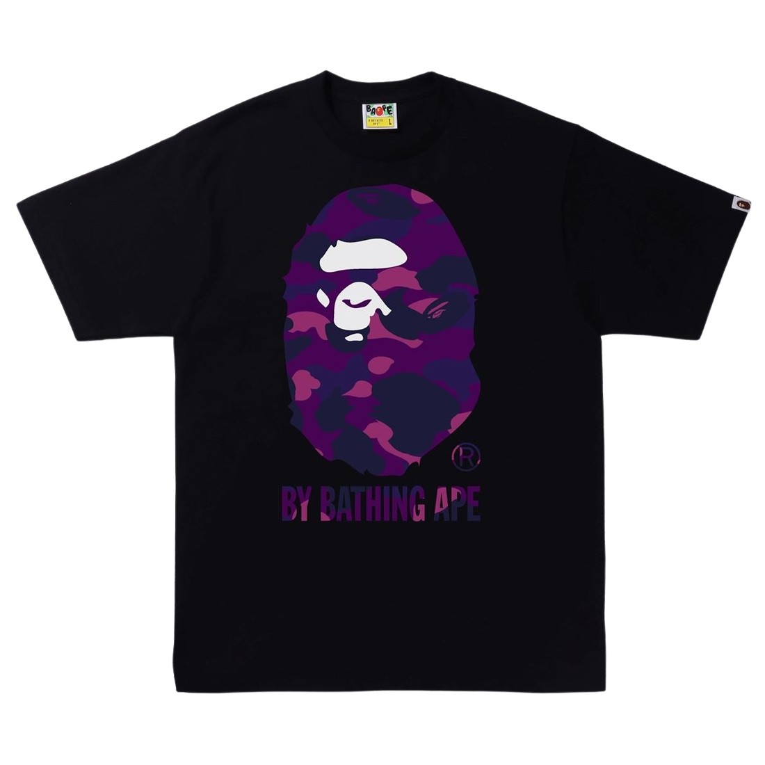 A Bathing Ape Men Color Camo A By Bathing Ape Tee (black / purple)