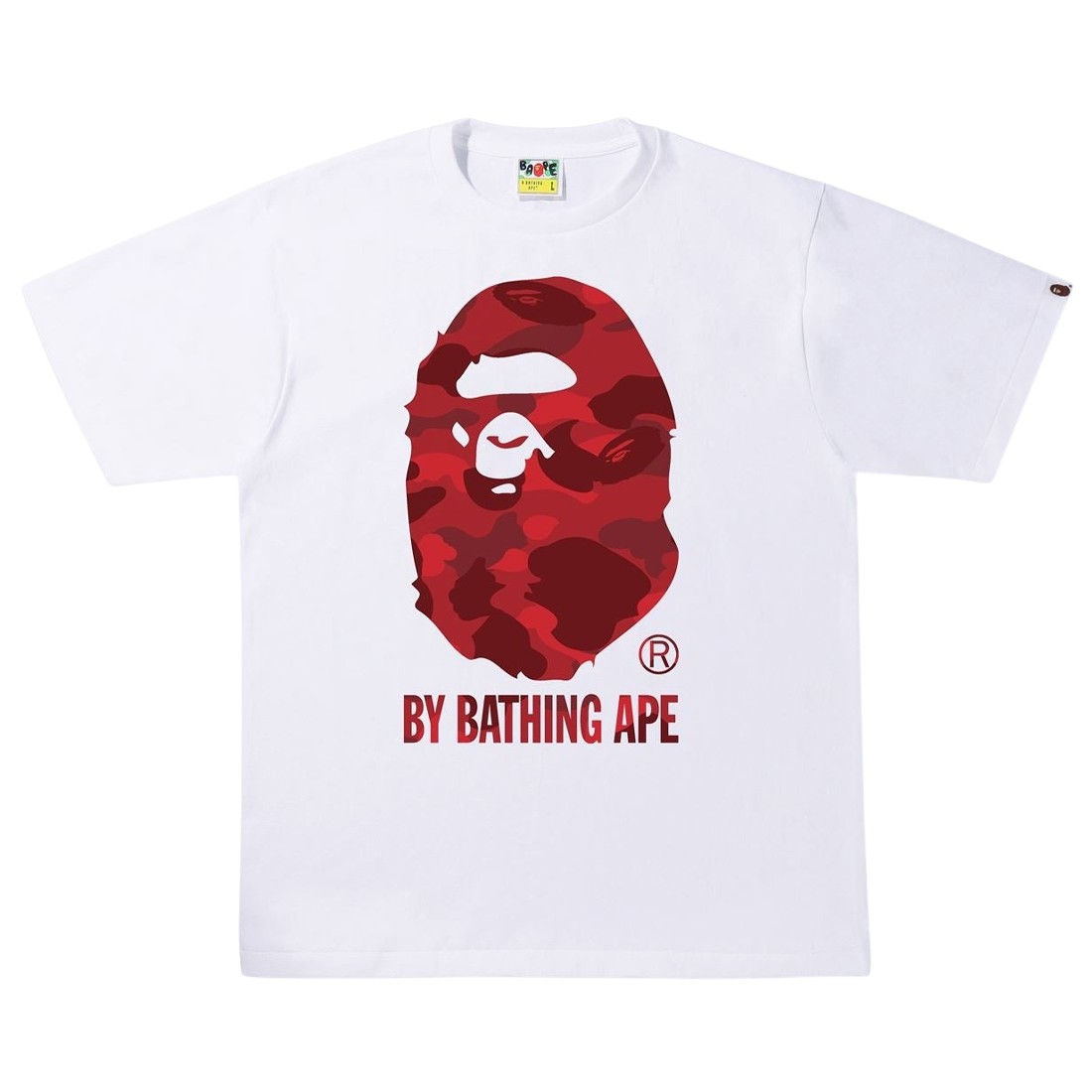 A Bathing Ape Men Color Camo A By Bathing Ape Tee (white / red)