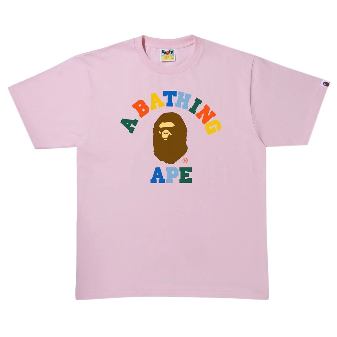 A Bathing Ape Men Colors College Tee (pink)
