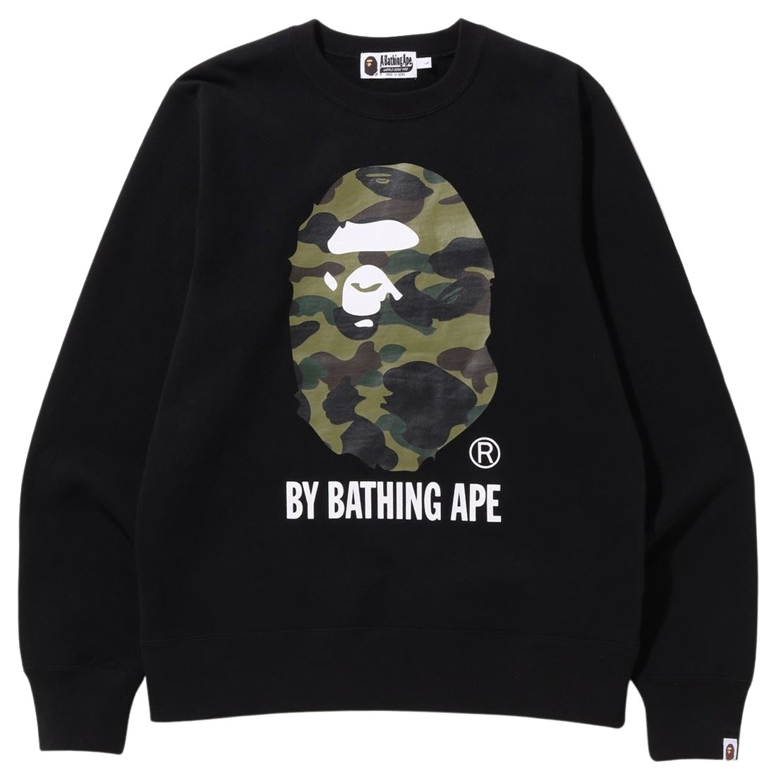 BAPE Line 1st Camo Washed Relaxed Fit Pullover Hoodie Black