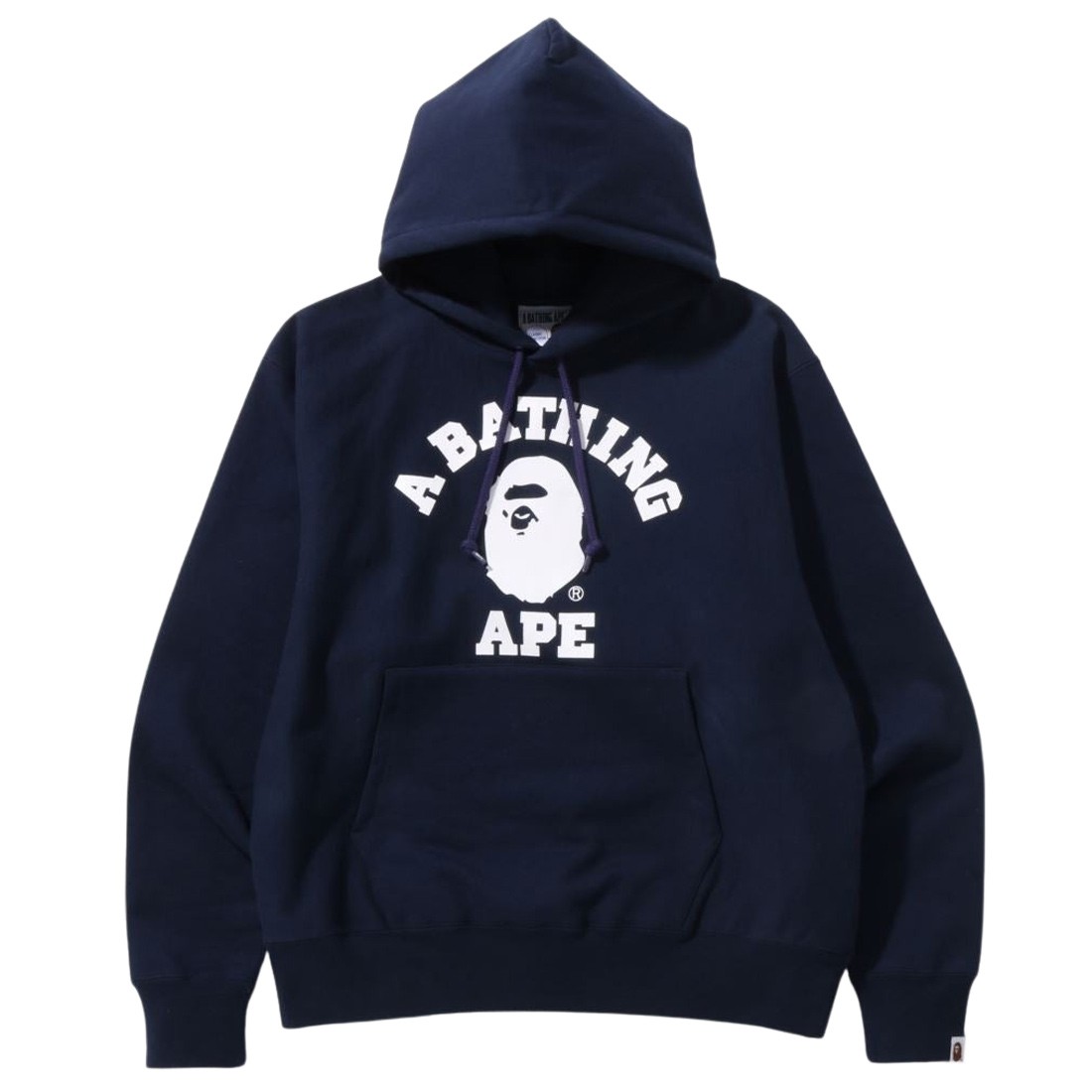 A Bathing Ape Men Classic College Relaxed Fit pullover Lemons Hoodie (navy)